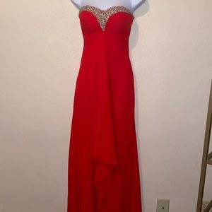 Red Faviana dress